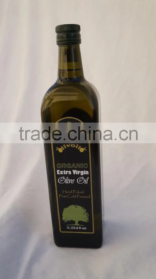 Pure Natural Extra Virgin Olive Oil.Organic Olive Oil with FDA Certification. 1L Marasca Bottle