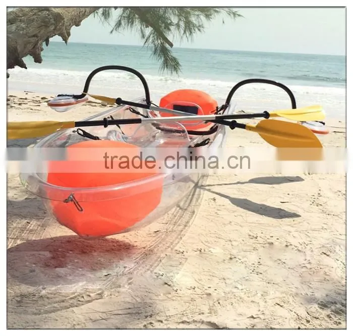 2 person clear bottom pedal fish kayak made in china