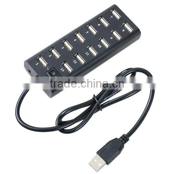 Hot sales 13 ports USB Hub 2.0 Power Adapter