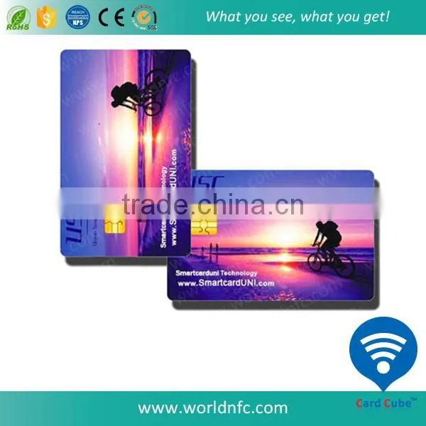 Customized VIP PVC Memory Contact Card with 5542 chip 1K bit smart card