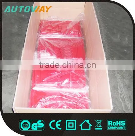 red plastic snow shovel, push snow shovel