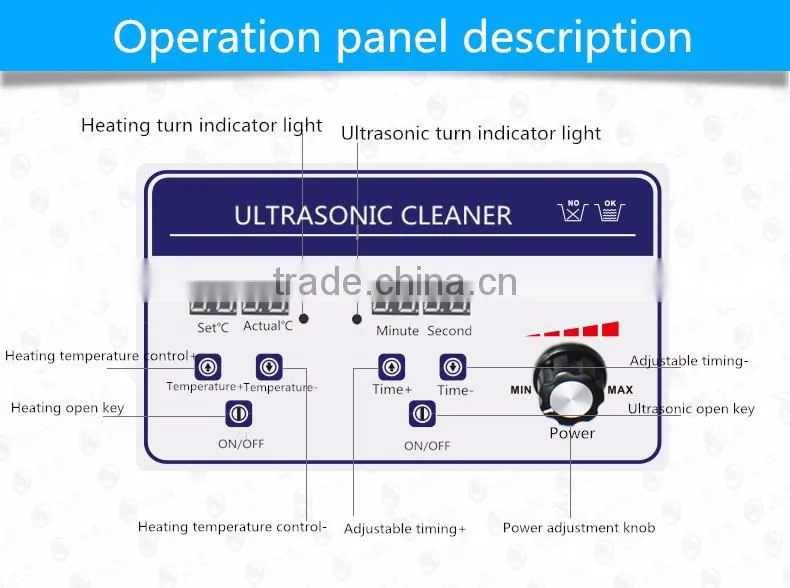 JP-080ST Industrial ultrasonic cleaning machine Glass/mould/workpiece washer Power adjustable