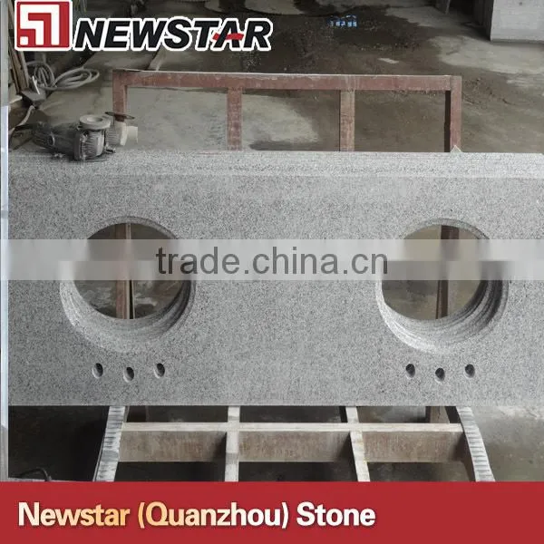 Newstar High Quality Polished Prefab Double Sink Vanity Top