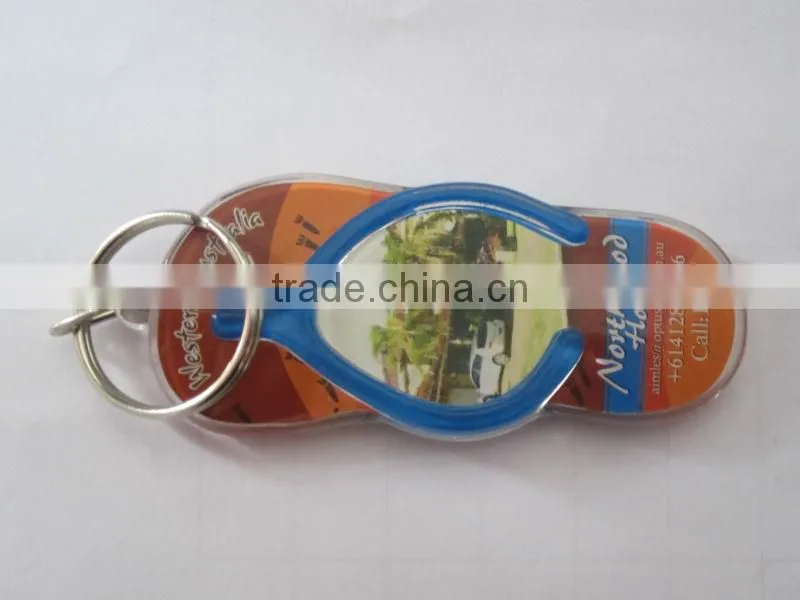 Custom Logo Printed Acrylic slipper keychain as Giveway