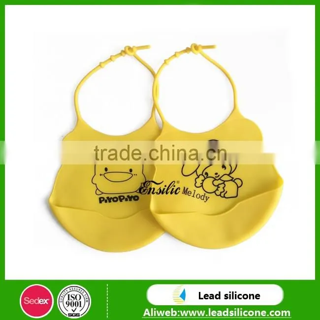FDA Colorful Cartoon Washable Waterproof Baby Bibs Feeding Kids Bibs