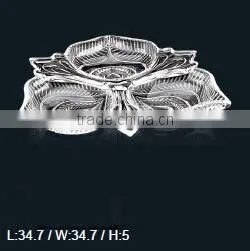 Crystal glass peafowl shape glass bowl for candy,fruit,snacks