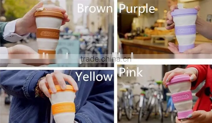 New Flexible High Quality Environmental Water Cup, Telescopic Coffee Cups, TPE Colorful Funny Useful Coffee Mugs For Wholesale