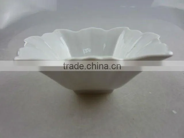 Stock white porcelain rectangle deep sauce dish