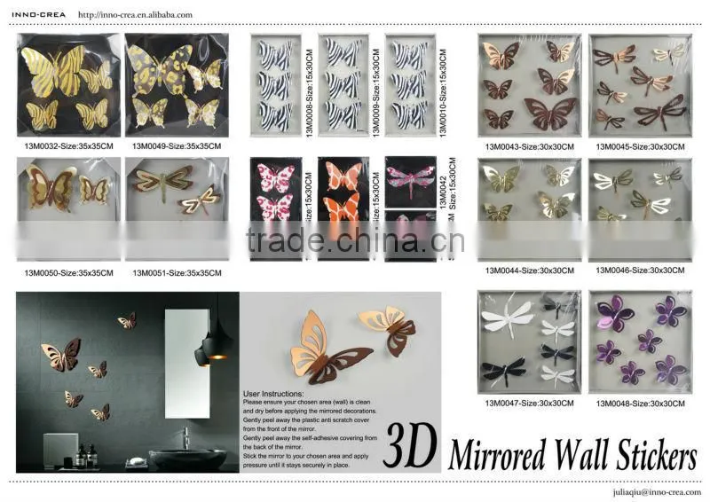 Fashion 3D Wall Sticker Butterflies Home Decor Room Decorations Stickers