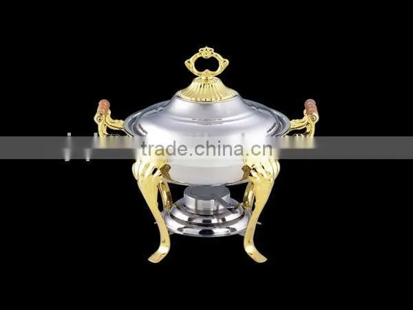 Round Roll Top Chafing Dish Set with Fuel Holder, Suitable for Buffet