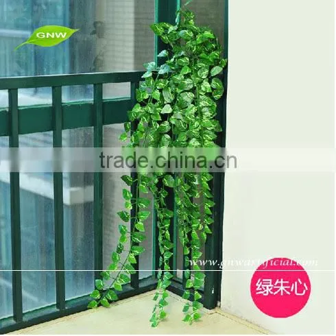 GNW FLV16 Green Hanging Plants for Garden Landscape Plastic Leaves Artificial Vine Decoration
