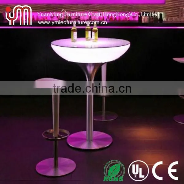 Hight Quality PE Materail Led Illuminated Cocktail Table