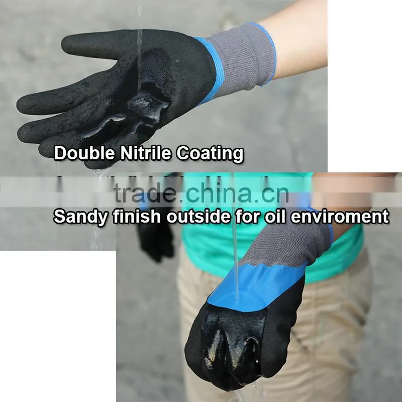 NMSAFETY cut proof double nitrile coated gloves