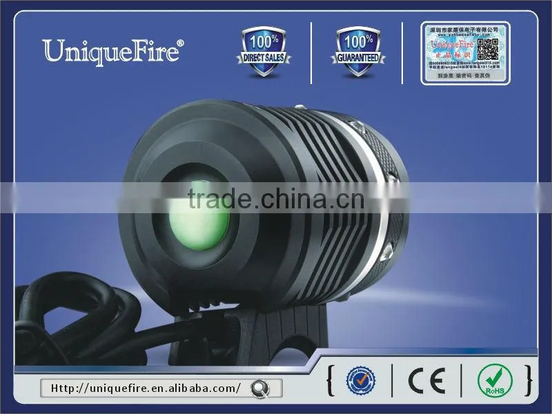 Uniquefire cree t6 rechargeable mining red led bike headlamp