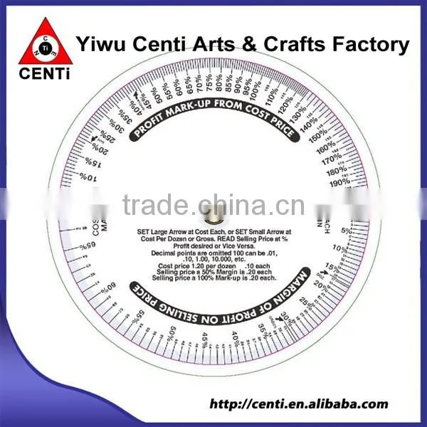 Custom Imprinted Profit Markup Plastic 2 Wheel Calculator