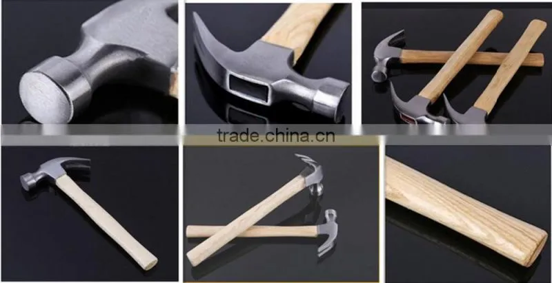 16oz claw hammer wood handle shaft fibreglass magnetic steel head curved nail removal