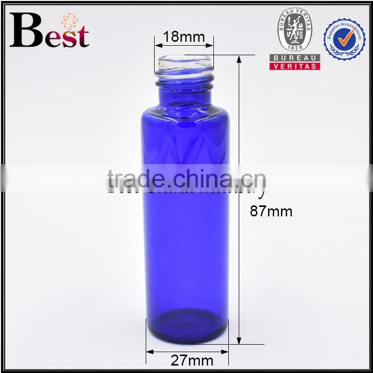 2017 new products 30ml perfume spray bottle blue perfume spray bottle empty spray bottle for perfume with black plastic cap