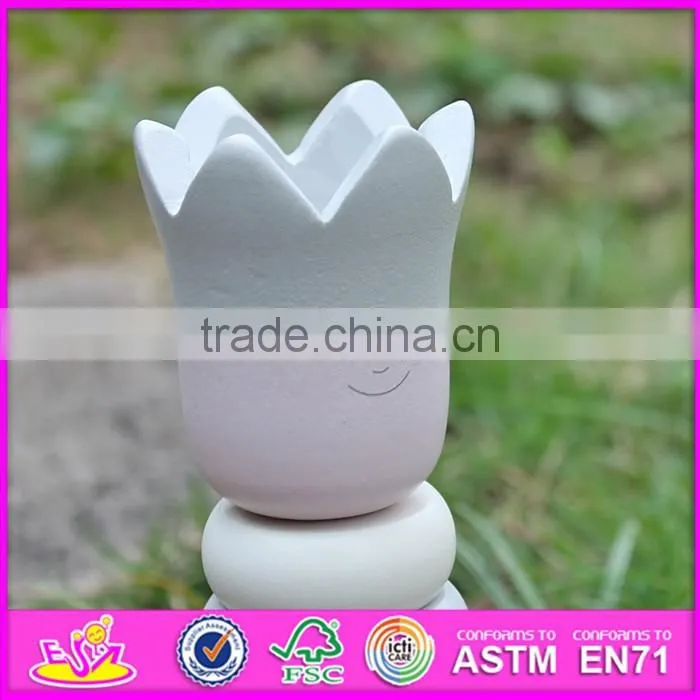 2016 new design crown wooden stacking rings toy for toddlers W13D129