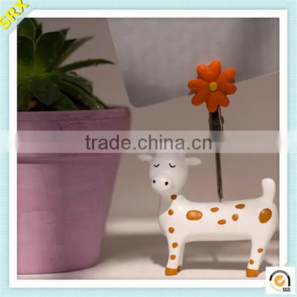 Lovely deer memo clip holder OEM animal memo pad holder plastic clip