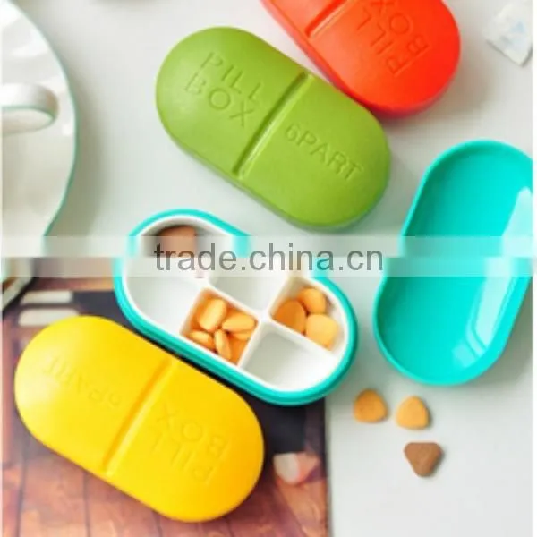 custom rectangle 6 compartment plastic pill box,custom mdedicine storage box plastic pill box,custom plastic pill box supplier
