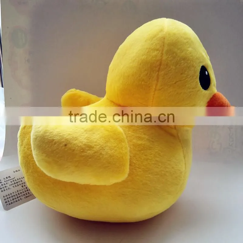 Bright colored plush duck toy for baby