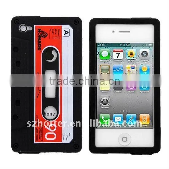 Classic Cassette Tape Silicone Cover Skin Case for Iphone