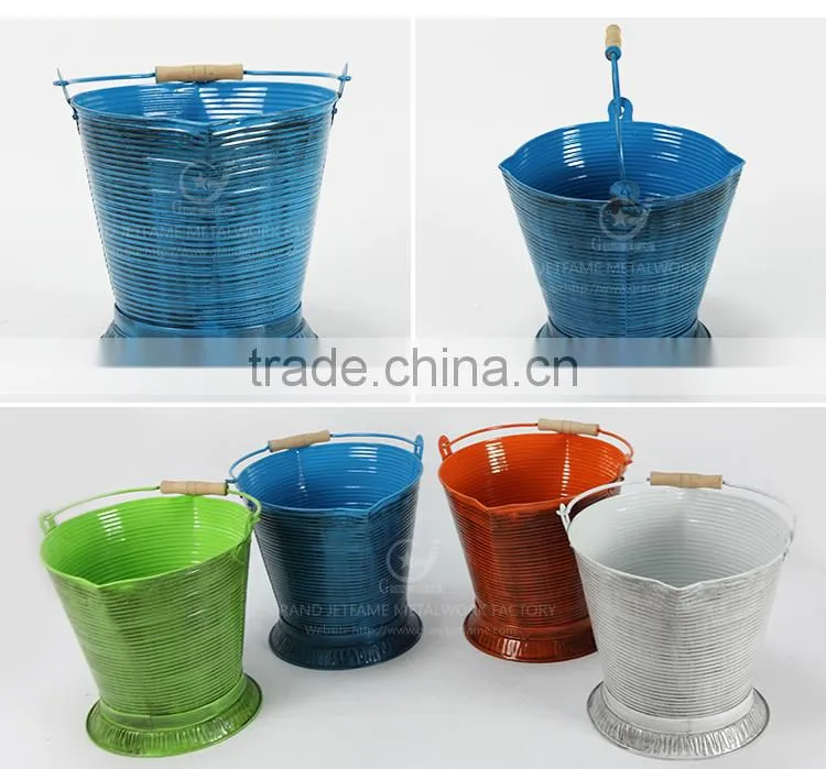 Garden galvanized or iron cheap potted plants cast iron pretty garden potswith handle