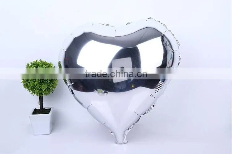 Metallic Heart shape helium Inflatable Foil Balloons party Decoration Foil Balloons wholesale