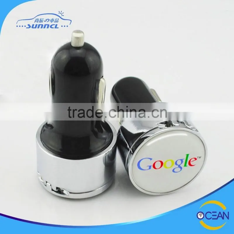 Custom universal car usb charger, car phone charger, mini electric dual usb car charger
