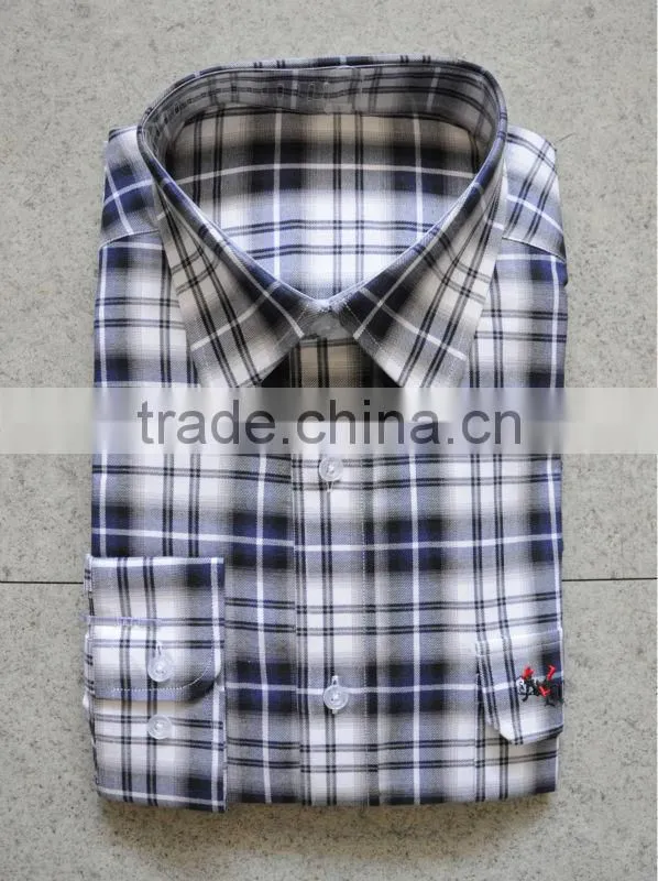 Latest men's casual shirts/100%cotton men's long-sleeve checked casual shirts/men's plaid leisure shirts for all seasons