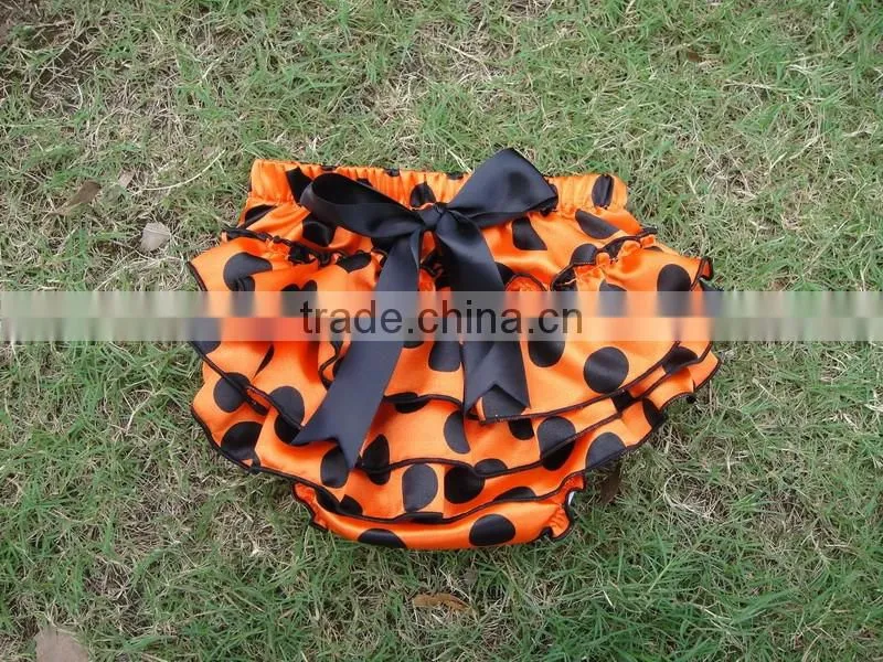 Hollaween bloomers for kids wholesale baby satin bloomer Kapu ruffle panties baby panties bloomer