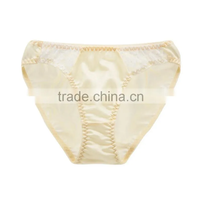 High Quality Factory Custom Colorful 100% Silk Sexy Fancy Woman Underwear