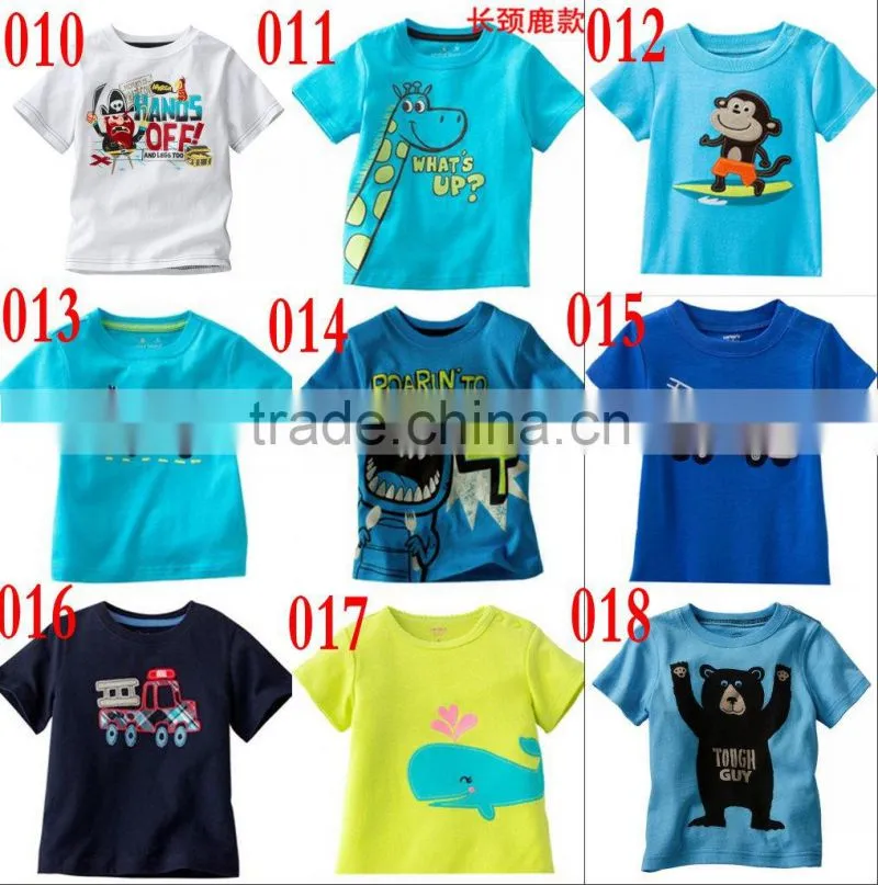 New baby boys summer short sleeve cartoon car designer t shirts kids tops
