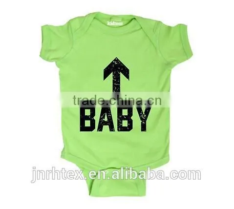 Screenprinted infant girls rompers,custom cotton baby rompers wholesale
