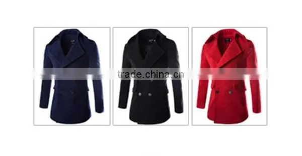 Hot sale good quality cheaper price boy youth style international fan woolen long men winter coat