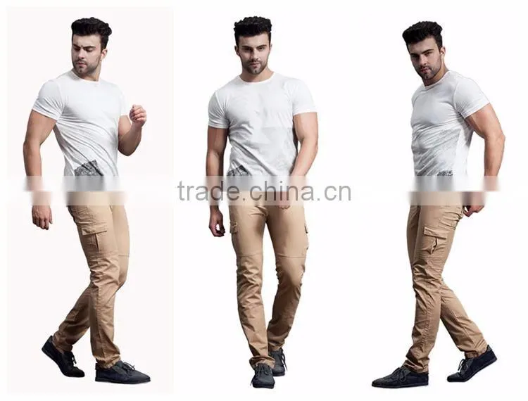 New products good stitch different types casual pants high quality zipper 100% cotton mens pants 2016