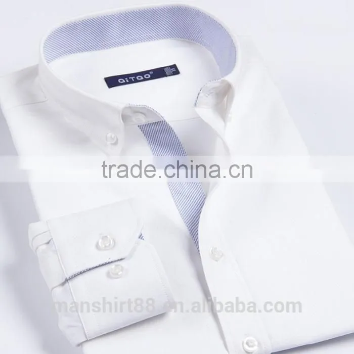 2017 high quality new fashion men button down contrast color oxford dress shirt