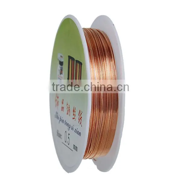 String Materials Round Rose Gold 0.5mm Copper Beading Wire Thread Cord