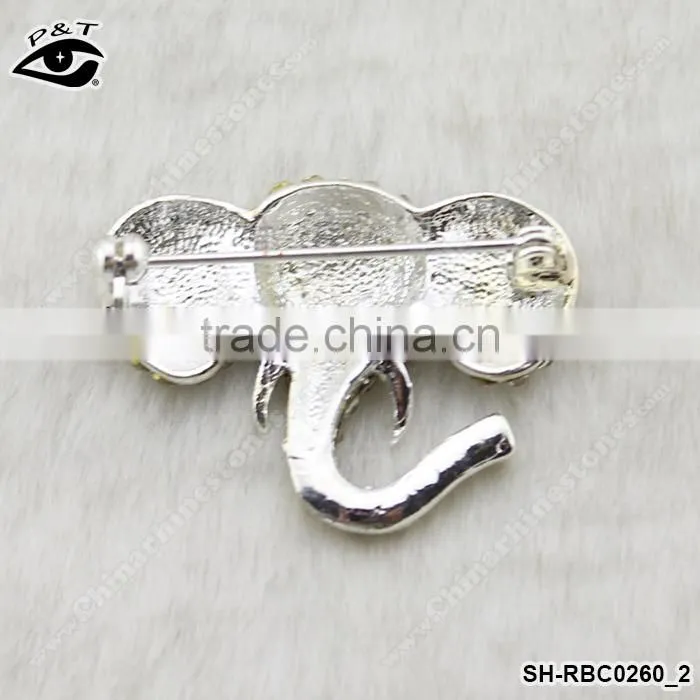 Elephant Shaped Rhinestone brooch Crystal pins wholesale brooches for wedding invitation cards
