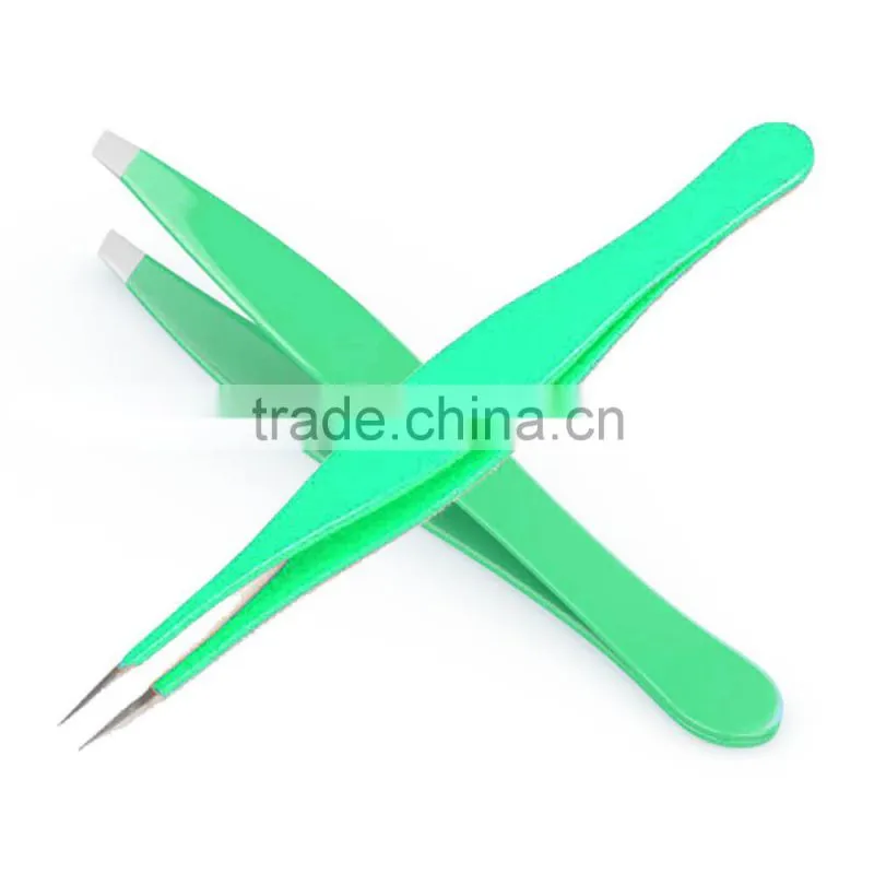 slanted and pointed tweezers set/ eyebrow and ingrown hair tweezers/ splinter tweezers