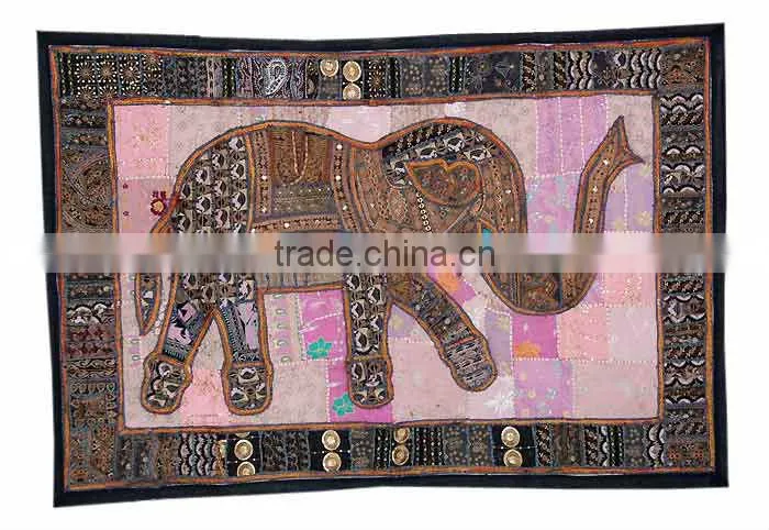 Indian Embroidered Patchwork Tapestry