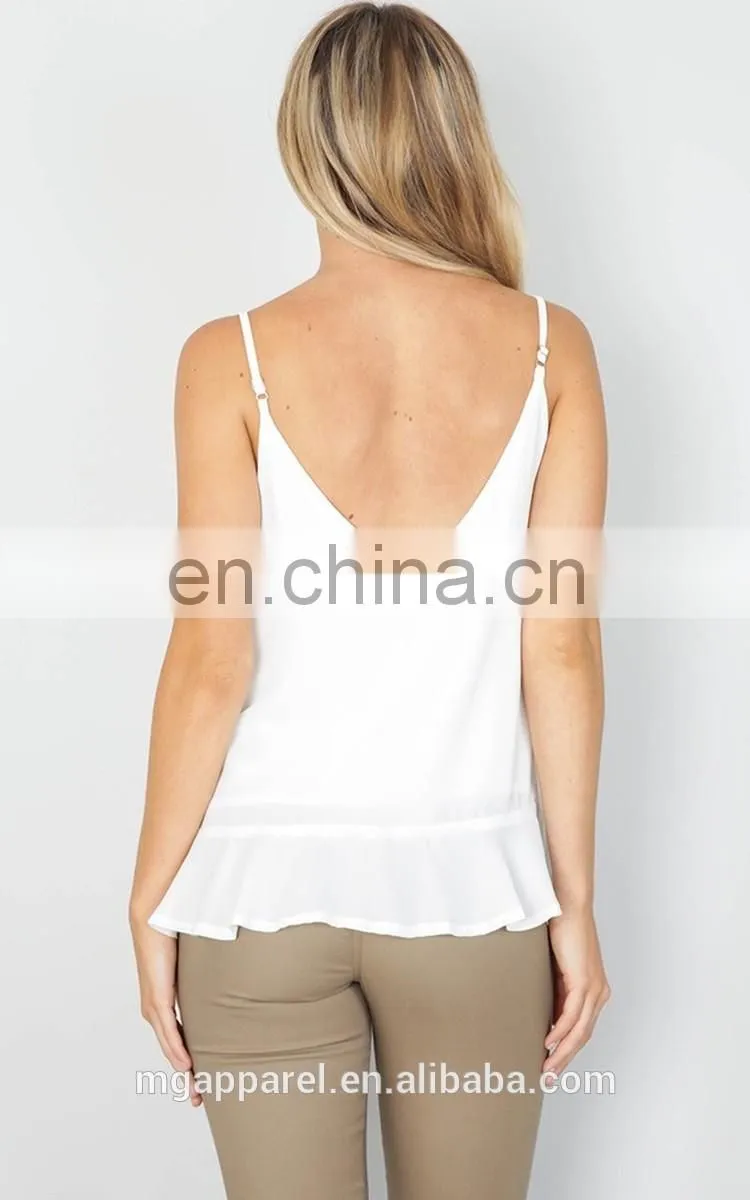 Latest tops designs girls ruffle halter halter neck tops wholesale
