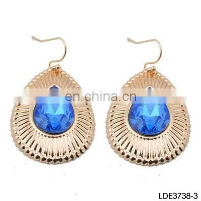 earring rose gold plating fashion 2014 turquoise tear drop earring