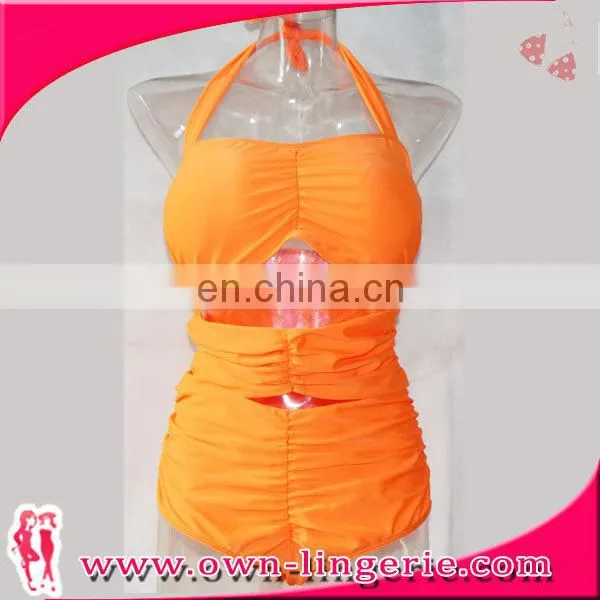 2015 New hot spandex big size swimwear bikini for fat woman