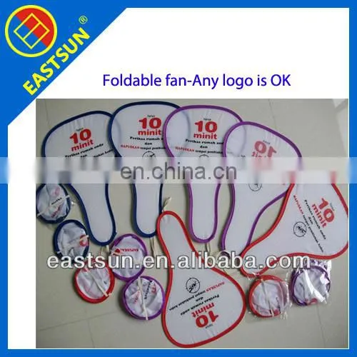Hot selling customized printing summer foldable fan 190T polyester fan