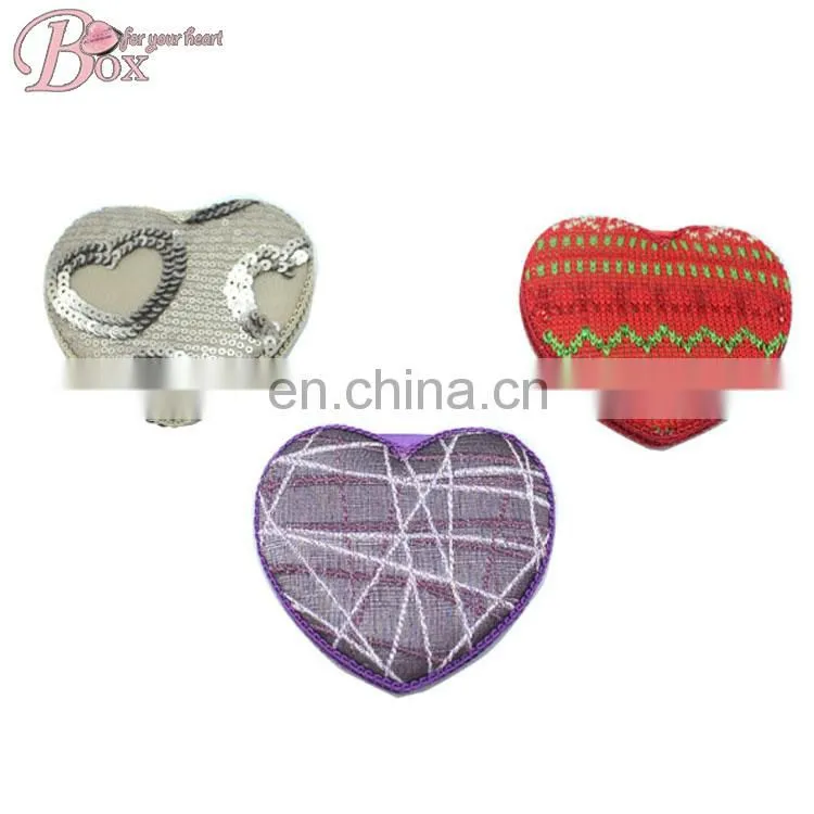 Noble Charming Purple Heart-shape Cosmetic Mirrors