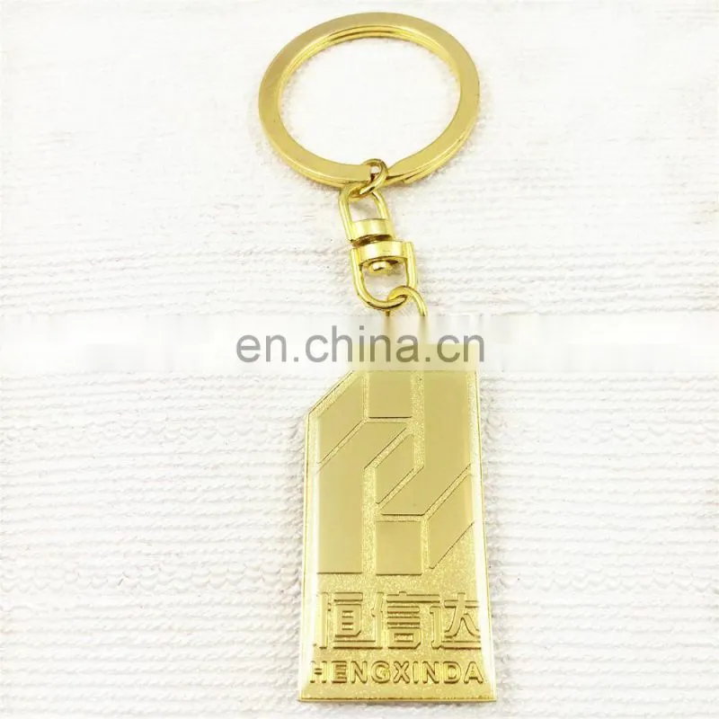Customized gold metal keychains