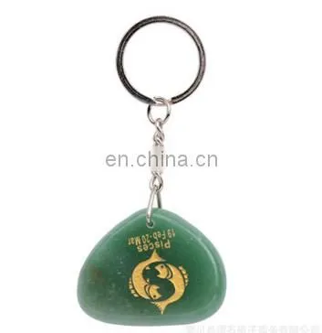 life tree Zodiac symbol engraved natural stone pendants charms logo label engraved pebbles cobblestone pendants charms hangers