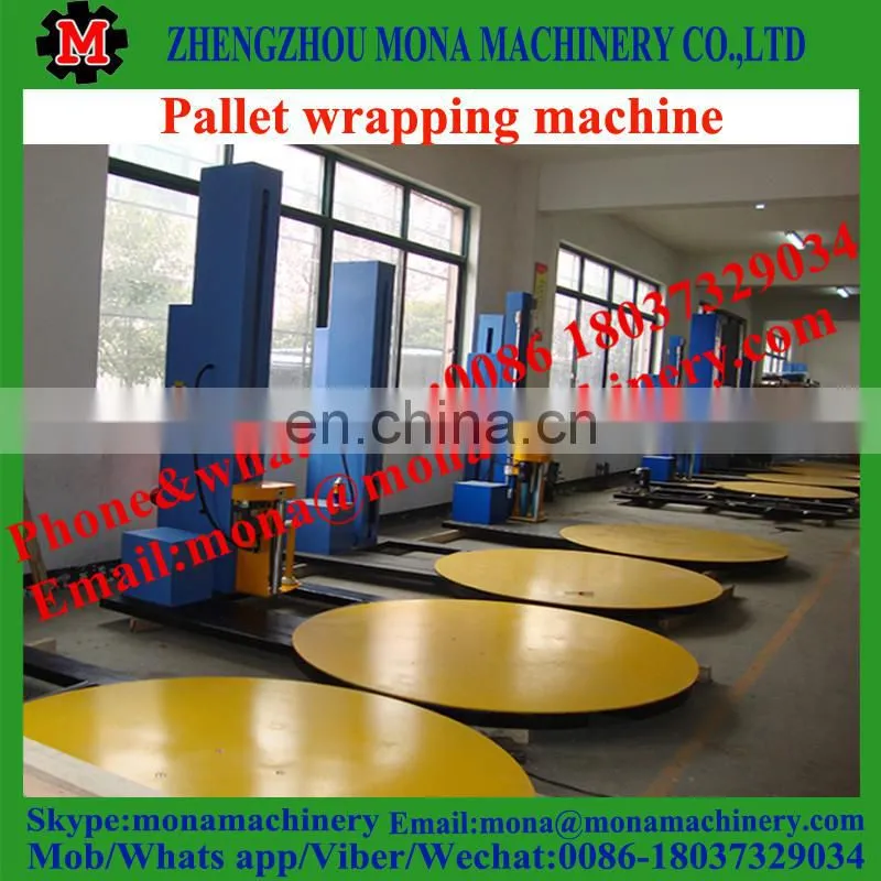 Practical promotional semi auto m type pallet film wrap machine