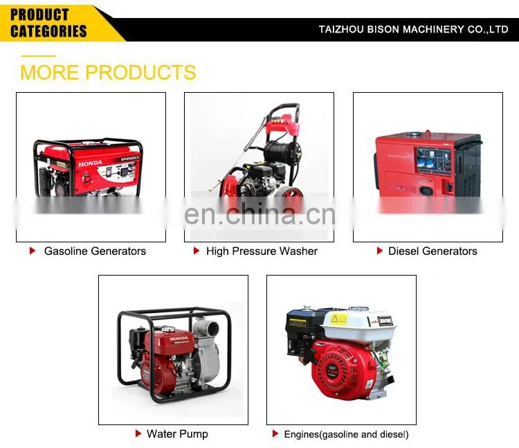 BISON CHINA Gasoline Car Washing Equipment 6.5HP High Pressure Washer Cleaner